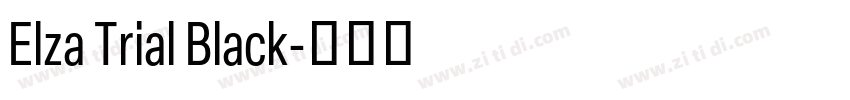 Elza Trial Black字体转换